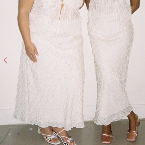 Lauren Maxi Skirt LISA SAYS GAH - Vanilla Ruffle - Picture 5 of 5